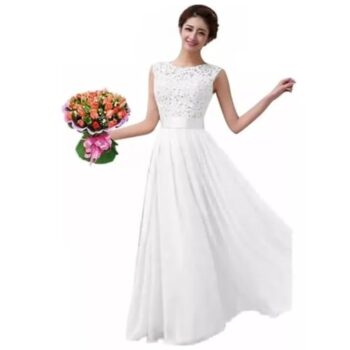 Vestido de Noiva Rodado Casamento 47 Branco Civil (BR, Alfa, PP, Regular, Regular, BRANCO)